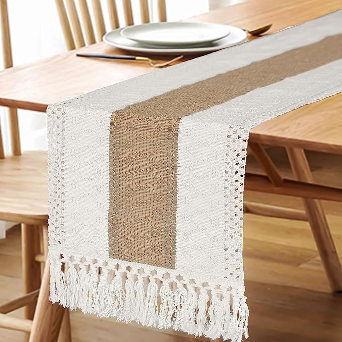 Boho Table Runner for Fall Home Decor 12x48 Rustic - Image 5