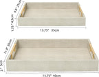 SwallowLiving Set of 2 Shagreen Serving Tray - Image 3