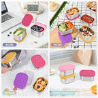 4Pack Small 8oz Stainless Steel Snack Containers - Image 7