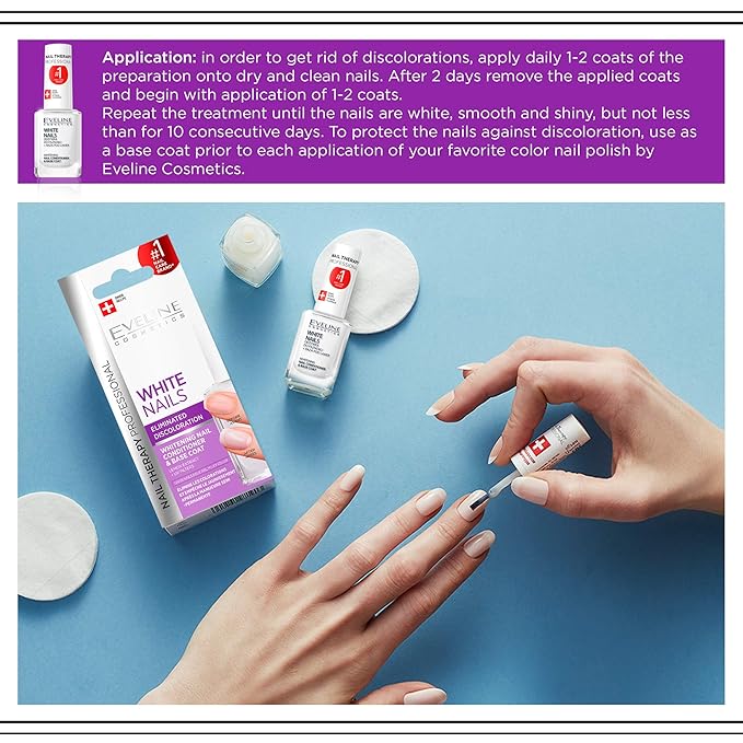 Eveline Cosmetics 3 In 1 Instantly Whiter Nail Whitener