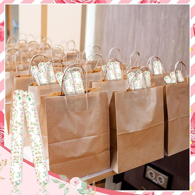 50 Pcs Floral Baby Shower Favors Decorations Baby Sower Favors Games Winners Prizes Gifts Bulk Pink Emery Board Nail Files Gender Reveal Party Favors Souvenirs Gift Bags Stuffers for Guests