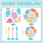 96 Pieces Easter Day Tableware Set Party Supplies - Image 2