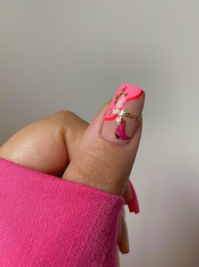 Deco Beauty Howdy Nail Stickers - Lightweight & Easy-to-Apply Nail Art with Cute & Trendy Designs - Durable & Long-Lasting Nail Stickers for Women, Ideal for DIY Manicures