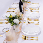 Bestluck 100PCS White Plastic Dinner Plates 10inch - Image 7