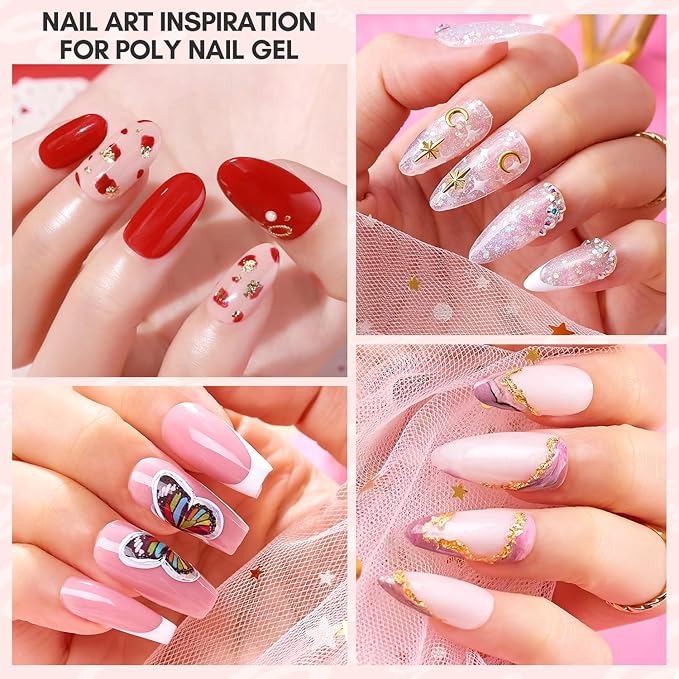 Makartt Poly Nail Gel 50ML Gel Builder for Nails,Light Nude Pink, Gel Nail Extension,Nail Strengthener Hard Gel Color Gel Multifunctional Long-Lasting and Easy to Use for DIY Salon Quality-Peach