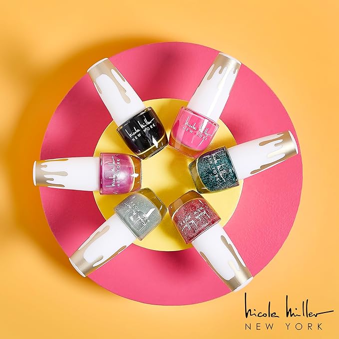 Nicole Miller Gel Nail Polish Set - 20 Piece Collection With Glossy Colors, Women's and Girls' Gel (Fingernail and Toenail) Manicure