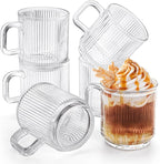 Noamus 6 Pack Premium Glass Coffee Mugs by Noamus
