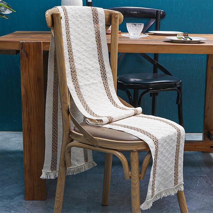 Boho Table Runners 36 Inches Long Summer Macrame Small Table Runner Cotton - Image 5