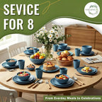 40-Piece Wheat Straw Dinnerware Sets, Unbreakable Dishes Set - Image 7