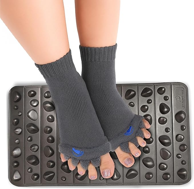 My Happy Feet Foot Alignment Socks with Toe Separators for Men or Women