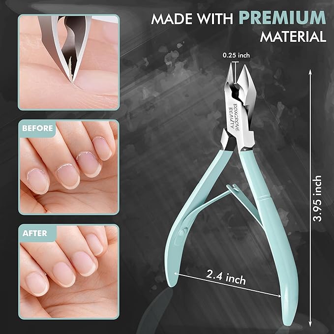 Professional Cuticle Cutter & Pusher Trimmer Manicure Tools with Double Spring– Perfect Nail Care Tool for Manicure & Pedicure Beauty at Home/Spa/Saloon