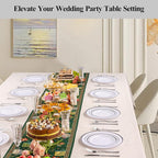 100Pcs Silver Rim Plastic Dinner Plates, 10.25 Inch | Heavy Duty Disposable - Image 7