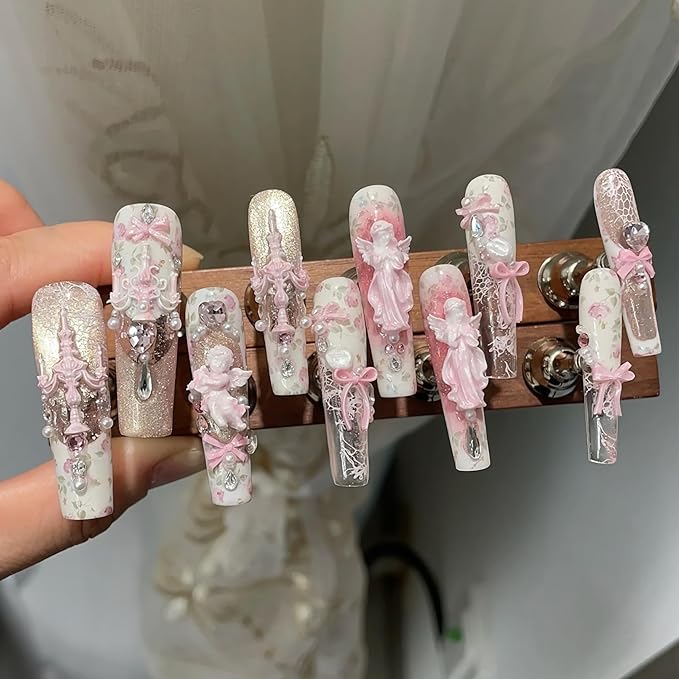 3D Angel Nail Art Molds Virgin Mary Design, Silicone Nails Tool Y2k Decoration