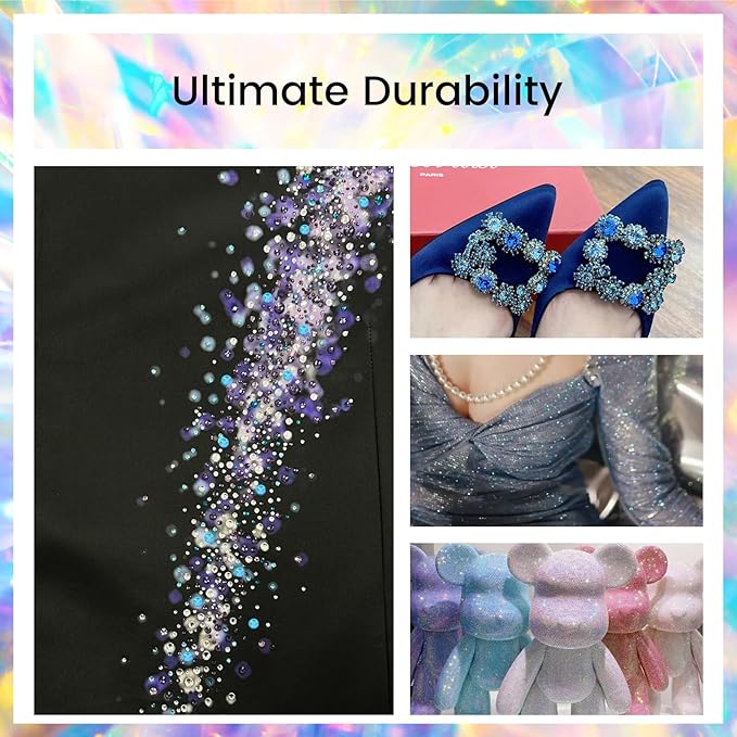 Novani Rhinestones 3000Pcs Flatback Crystal Round Loose Gemstones Glass Rhinestones for Crafts Makeup Nail Art Clothes Shoes DIY Decorations(SS8, 2.3-2.5mm,Aquamarine AB)