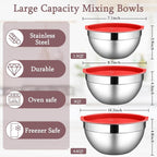 LIANYU Stainless Steel Mixing Bowls - Image 2