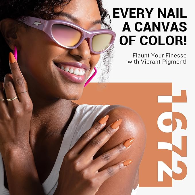 MelodySusie Thick Peach Nude Gel Nail Polish,0.5fl oz Soak Off UV LED Orange Gel Polish Halloween Christmas Gift for Women Nail Art Manicure Salon DIY Nail Design Decoration at Home-1672