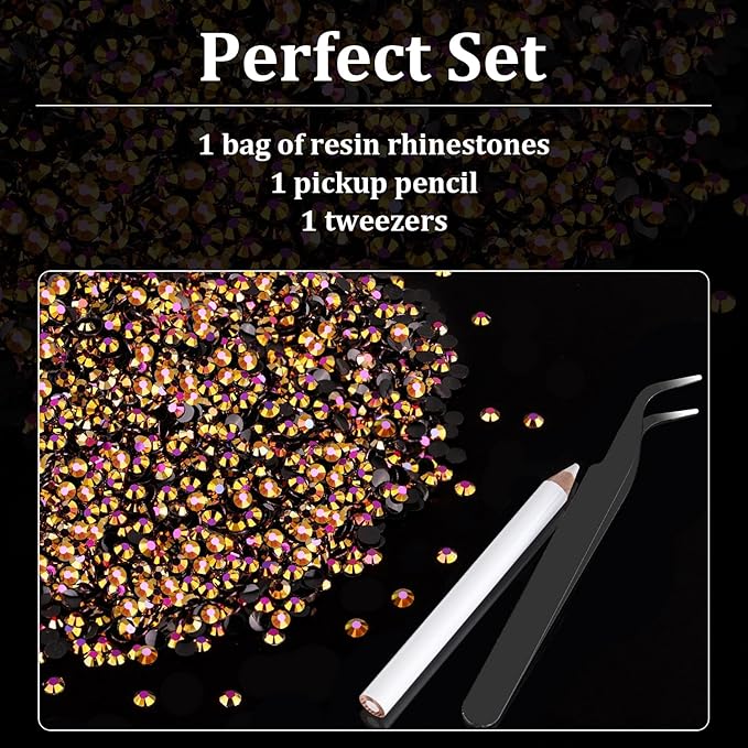 15000pcs 2mm Resin Rhinestones Bulk, Gold Rose AB Flatback Round Jelly Rhinestones Non Hotfix Crystal Gems Large Quantity Wholesale for DIY Crafts Clothes Bottles Face Makeup Manicure