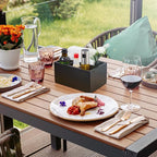 DRASTAR Silverware Caddy, Wooden Utensil Holder, Picnic Cutlery Holder - Image 7