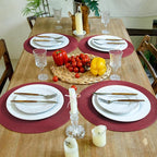 FunWheat Round Braided Placemats Set of 8 Table Mats - Image 6