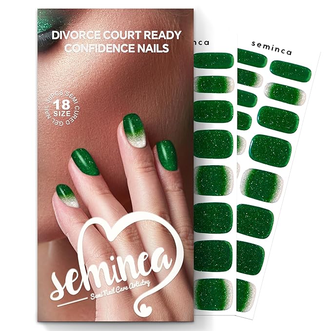 Semi Cured Gel Nail Strips-Holiday nail stickers seasonal designs for Christmas Halloween Thanksgiving festive party nail art,Works with Any UV/LED Lamps(Phoenix Feather Ombre)