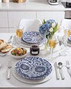 Blue Plastic Plates, Floral Disposable Plates, anniversaries, or holidays. - Image 4