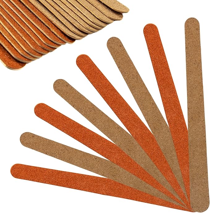 Vakly Professional Nail Files [144 Pack] Emery Boards - Dual Sided 180 Grit Nail Buffering File - Compact Reusable Double Sided Tool for Manicure & Pedicure Shaping & Smoothing Finger and Toenails