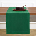 Solino Home 100% Pure Linen Table Runner Christmas Green, Fete 14 x 132 in | by SolinoHome