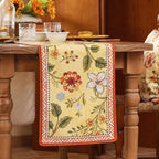 bilin gaier Designer French Linen Extra Long Table Runner, Floral Pattern - Image 6