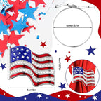 Geiserailie 6 Pieces Patriotic Napkin Rings 4th of July American Flag Napkin - Image 2
