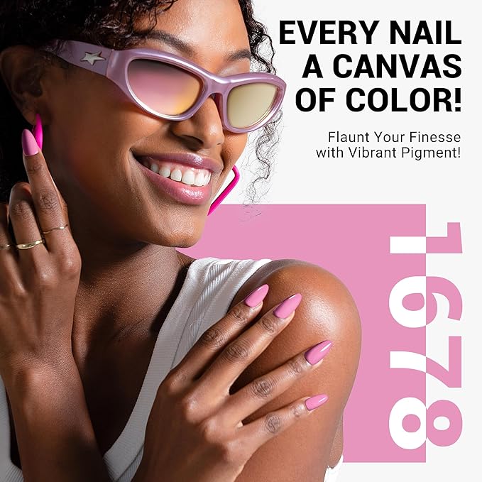 MelodySusie Thick Purple Pink Gel Nail Polish,0.5fl oz Rose Nails Soak Off UV LED Pretty Pink Gel Polish Gift for Women Nail Art Manicure Salon DIY Nail Design Decoration at Home-A1608