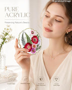 Dried Flower Coaster, Cute Acrylic Drink Cup Mat - Image 4