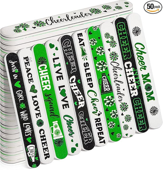 50 Pack Cheerleader Gifts Bulk for Team Funny Cheerleaders Nail Files Party Favors Cheer Gifts Cheerleading Favors for Women Girls Teammates