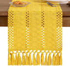 Boho Table Runner Summer Farmhouse Rustic Dining Dresser Scarf Home Decor | - Image 4