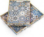 Hiceeden Set of 2 Decorative Serving Trays by Hiceeden