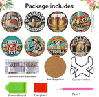 Mrnsiet 8 PCS Halloween Diamond Art Coasters Kits - Image 4