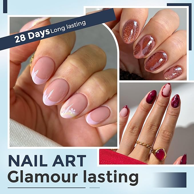 Extra Short Almond Nail Tips, 240pcs Soft Gel Pre-Shaped Acrylic Fake Nails, Half Matte Full Cover Clear Gelly Press on Flase Nail Tips for Extension Nail Manicure Home DIY 12 Sizes