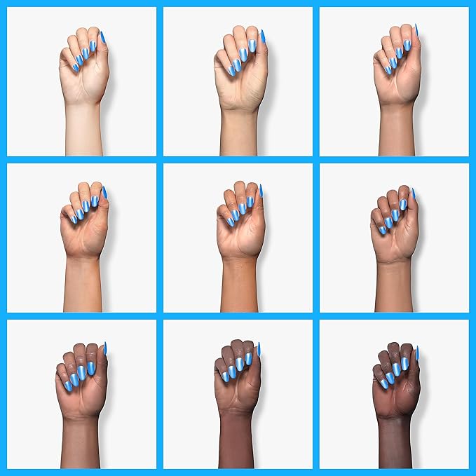 Beetles Blue Gel Polish, 1 Pcs 15ml Bright Blue Gel Nail Polish Soak Off Nail Art Manicure Salon Home DIY Design Uv Nail Lamp Needed Gift for Women