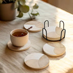 VEYRO Ceramic Coasters Set of 4 – Absorbent Stone Drink Coasters - Image 2