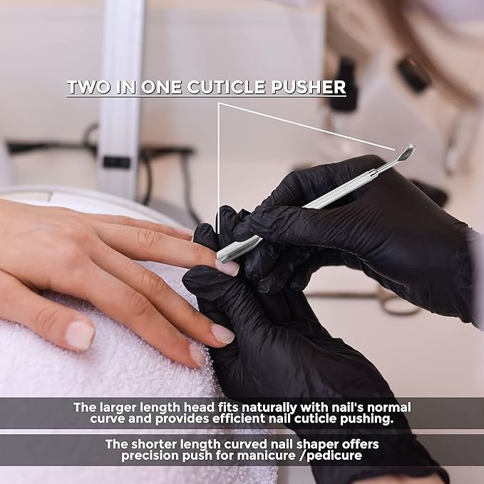 Cuticle Nipper Cleaner - Nail Art Cuticle Pusher - UV Gel Nail Polish Remover Tool - Fingernail Polish Gel Remover