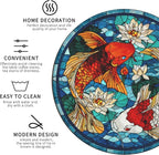 Fish Coasters Leather Round Drink Coasters 6 Pcs Set - Image 4