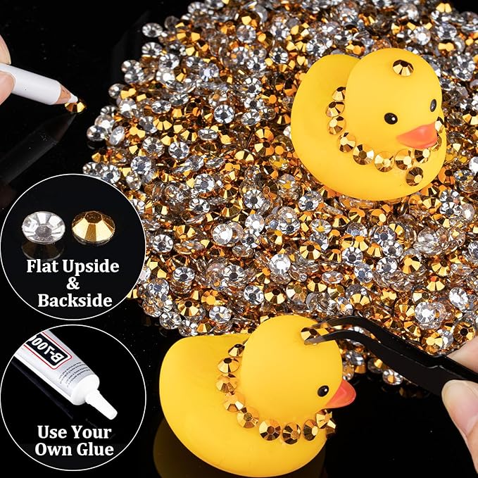 6000pcs 4mm Resin Rhinestones Bulk, Mineral Gold Flatback Round Jelly Rhinestones Bedazzling Non Hotfix Crystal Gems Large Quantity Wholesale for DIY Crafts Clothes Tumblers Face Makeup Manicure