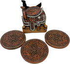 The Bridge Collection Western Saddle Coaster Set by TheBridgeCollection