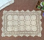 Damanni Rectangular Cotton Handmade Crochet Lace Table Runner Doilies Table - Image 4
