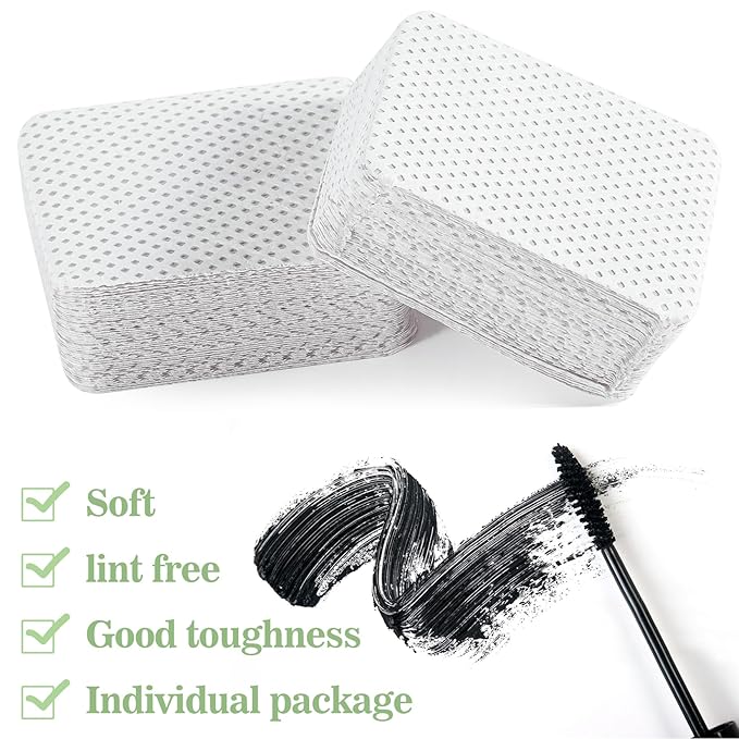 MAQIHAN 1200 Lint Free Nail Wipes - White Acetone Nail Polish Remover Wipes Lint Free Nail Wipes Pads Gel Nails No Lint Nail Glue Wipes Eyelash Extensions Toallitas Para Uñas Sin Pelusa Nail Supplies
