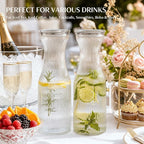 1 Liter Ribbed Glass Carafe - Image 7