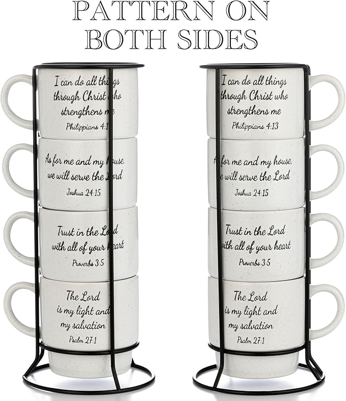 Signature Housewares Stackable Coffee Mug Tower Set - Image 3