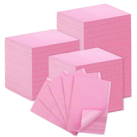 240pcs Disposable Nail Mats Foldable Nail Paper Towels, Table Acrylic Nail Practice Sheet, 3 Ply Waterproof Clean Nail Table Practice Mat for Salon Manicure Tattoo,Nail Art Accessories 13"x18"(Pink)