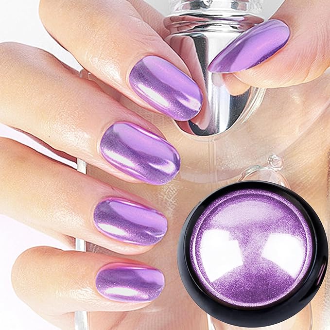 Chrome Nails Powder,6Colors Aurora Nail Powder Mirror Luster Charm Effect Chrome Nail Powder Kit,fairy chrome powder nails,chrome powder for gel nails,Chrome Powder for Acrylic Nails