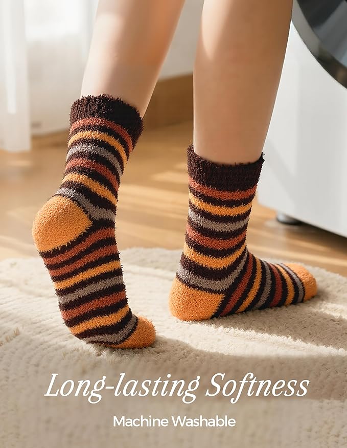 TEHOOK Warm & Cozy Gifts for Women, Stocking Stuufers, Fluffy Fuzzy Plush Sleeping Slipper Socks - Soft Warm Fabric