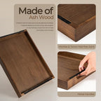 Wooden Serving Tray with Metal Handles|Ottoman Tray - Image 3
